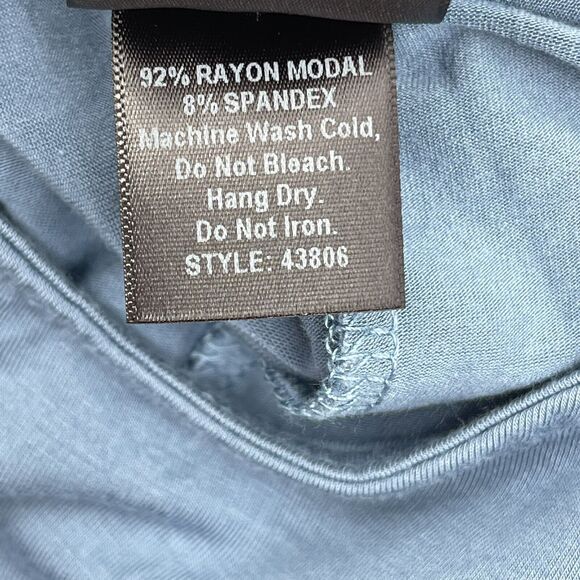 Agnes & Dora Sz XXS Blue Short Sleeve Tunic Mini Dress Stretch Lightweight - Picture 7 of 7